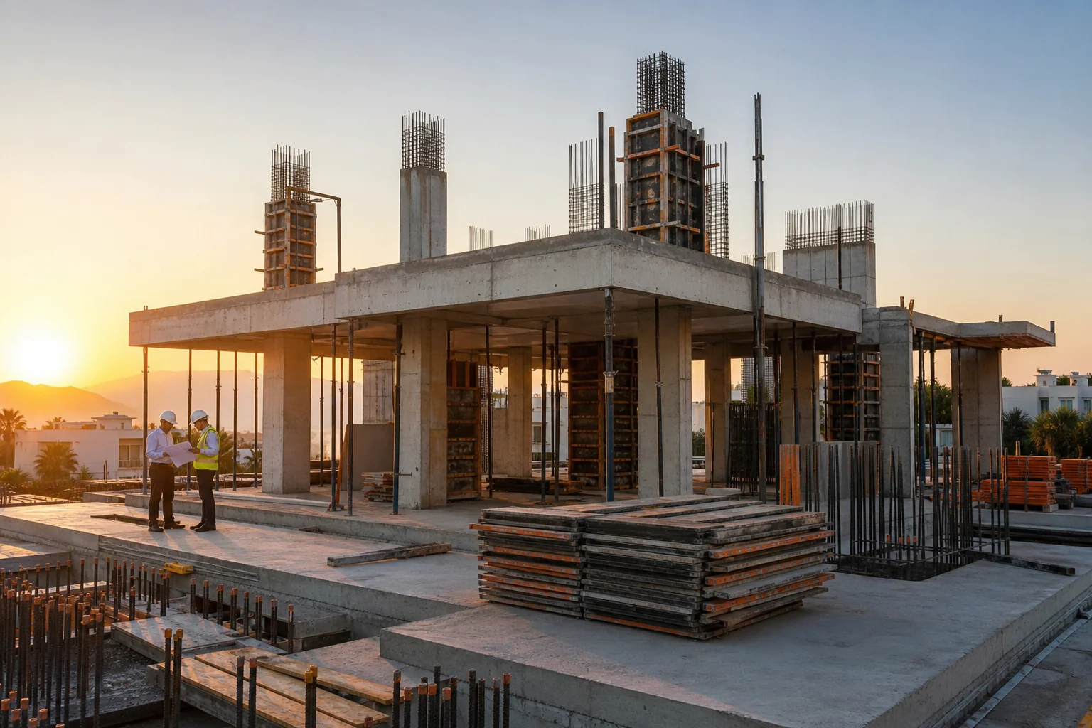 Key İç Mimarlık proje takibi yapılan villa şantiyesi
